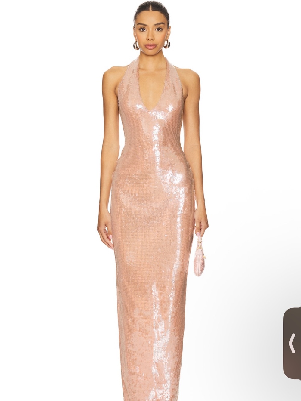 Nookie Rose Sequin Backless Halter Gown
